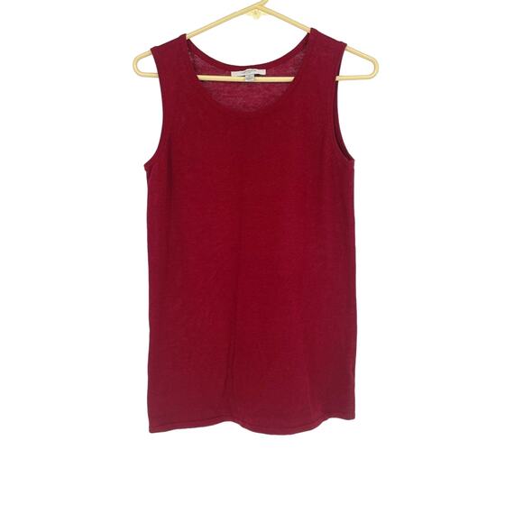 Liz Claiborne Red Women's Sleeveless Cotton‎ Blend Tank - Size Small - Picture 1 of 7